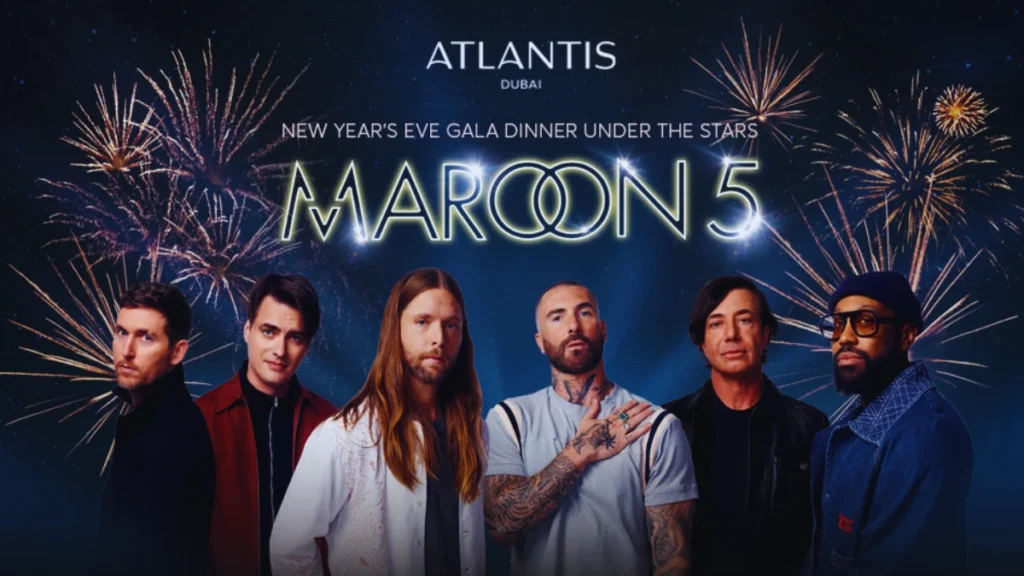 New Year’s Eve Gala Dinner Under The Stars Featuring Maroon 5 in Dubai