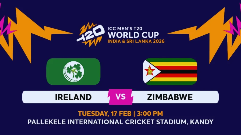 IRE vs ZIM 2026 Ticket
