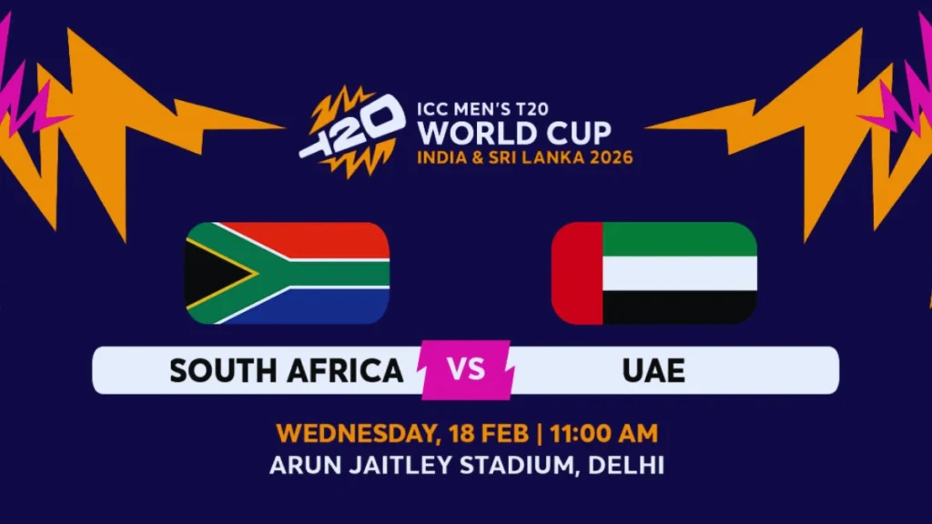 South Africa vs United Arab Emirates Tickets