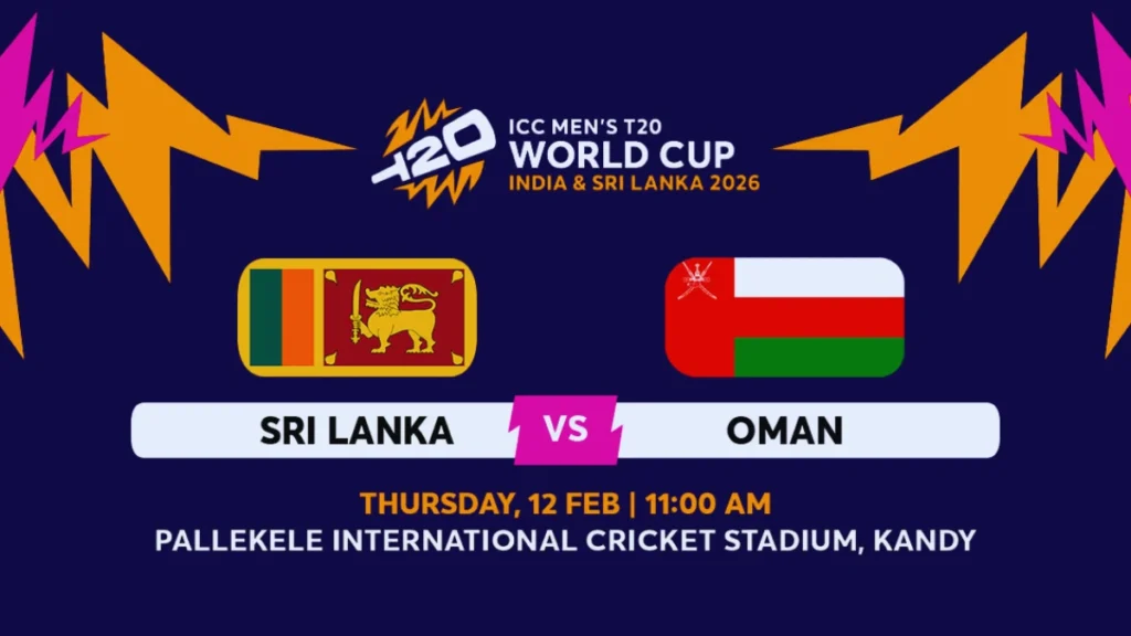 Sri Lanka vs Oman Tickets 2026