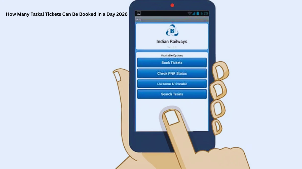 How Many Tatkal Tickets Can Be Booked in a Day 2026