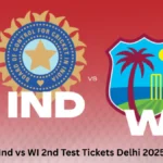 Ind vs WI 2nd Test Tickets Delhi 2025