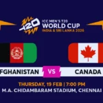 Afghanistan vs Canada tickets 2026
