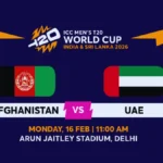 Afghanistan vs United Arab Emirates Tickets 2026