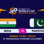 India vs Pakistan 2026 Tickets