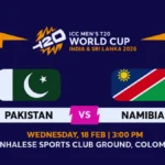 Pakistan vs Namibia Tickets