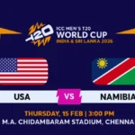 USA vs Namibia 2026 Tickets