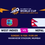 West Indies vs Nepal 2026 Tickets