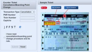 Counter Ticket Cancellation
