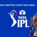 IPL 2026 start date first match time table