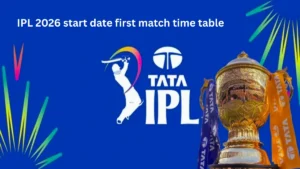 IPL 2026 start date first match time table