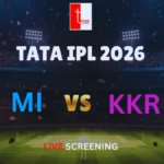 MI vs KKR IPL 2026 screening tickets