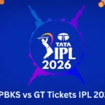 PBKS vs GT Tickets IPL 2026