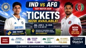 IND vs AFG Test Match Tickets